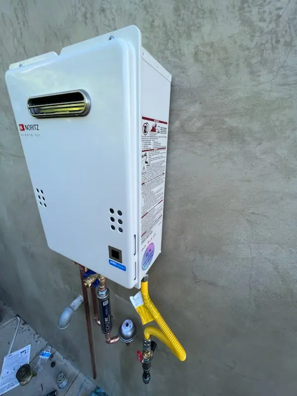 Tankless water heater installation for Robertson Ranch homes